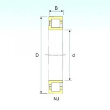 100 mm x 180 mm x 46 mm  ISB NJ 2220 Rolamentos cilíndricos