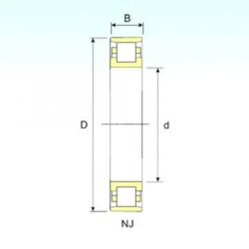 105 mm x 190 mm x 36 mm  ISB N 221 Rolamentos cilíndricos