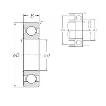 17 mm x 35 mm x 10 mm  NTN 6003 Rolamentos de esferas profundas