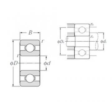 4 mm x 7 mm x 2 mm  NTN 674A Rolamentos de esferas profundas