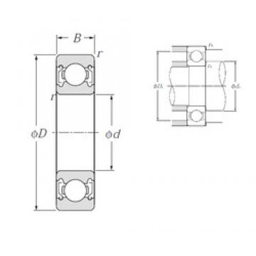 10 mm x 19 mm x 5 mm  NTN 6800ZZ Rolamentos de esferas profundas