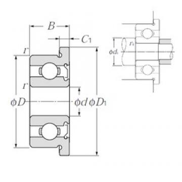 3,175 mm x 7,938 mm x 3,571 mm  NTN FLRA2-5Z Rolamentos de esferas profundas