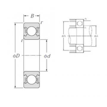 12 mm x 37 mm x 12 mm  NTN 6301LLB Rolamentos de esferas profundas