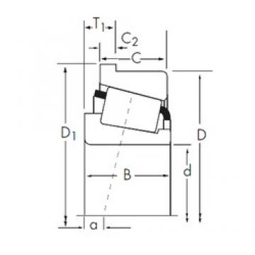 133,35 mm x 234,95 mm x 63,5 mm  Timken 95525/95925-B Rolamentos de rolos gravados