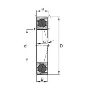 140 mm x 190 mm x 24 mm  FAG HCB71928-C-T-P4S Rolamentos de esferas de contacto angular