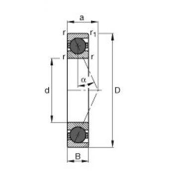 170 mm x 310 mm x 52 mm  FAG HCB7234-E-T-P4S Rolamentos de esferas de contacto angular