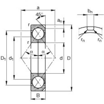 80 mm x 170 mm x 39 mm  FAG QJ316-N2-MPA Rolamentos de esferas de contacto angular