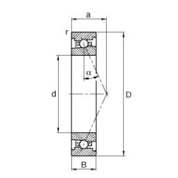 60 mm x 95 mm x 18 mm  FAG HS7012-E-T-P4S Rolamentos de esferas de contacto angular