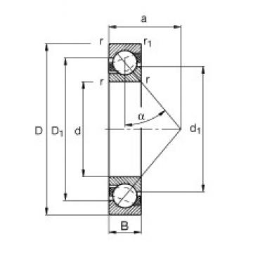 160 mm x 340 mm x 68 mm  FAG 7332-B-MP Rolamentos de esferas de contacto angular