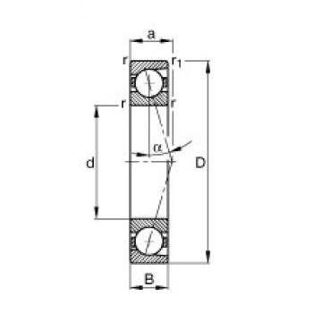 15 mm x 35 mm x 11 mm  FAG B7202-C-T-P4S Rolamentos de esferas de contacto angular