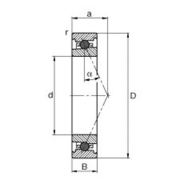 30 mm x 55 mm x 13 mm  FAG HC7006-E-T-P4S Rolamentos de esferas de contacto angular