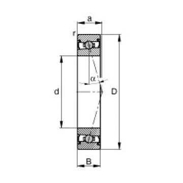 80 mm x 110 mm x 16 mm  FAG HCS71916-C-T-P4S Rolamentos de esferas de contacto angular