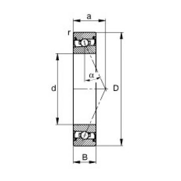 50 mm x 72 mm x 12 mm  FAG HSS71910-E-T-P4S Rolamentos de esferas de contacto angular