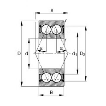 10 mm x 30 mm x 14 mm  FAG 3200-B-2Z-TVH Rolamentos de esferas de contacto angular