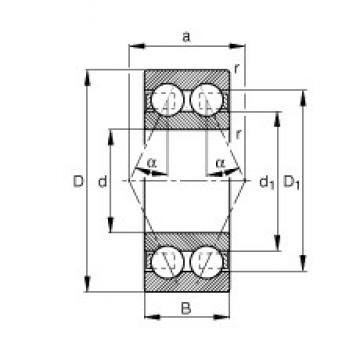 40 mm x 80 mm x 30,2 mm  FAG 3208-BD-TVH Rolamentos de esferas de contacto angular