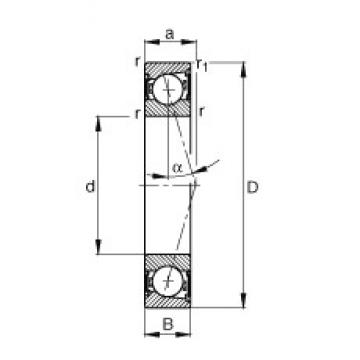 105 mm x 160 mm x 26 mm  FAG B7021-C-2RSD-T-P4S Rolamentos de esferas de contacto angular