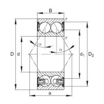 65 mm x 120 mm x 38,1 mm  FAG 3213-BD-2Z-TVH Rolamentos de esferas de contacto angular