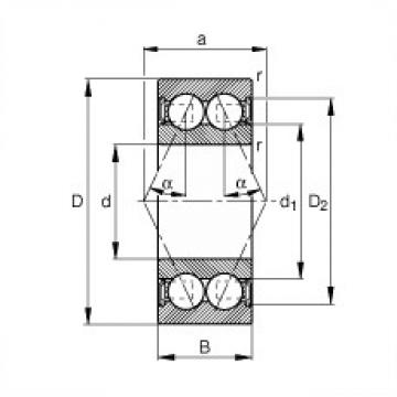 10 mm x 26 mm x 12 mm  FAG 3000-B-2RSR-TVH Rolamentos de esferas de contacto angular