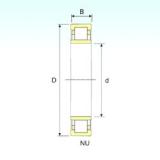 100 mm x 180 mm x 46 mm  ISB NU 2220 Rolamentos cilíndricos