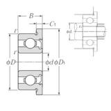 8 mm x 14 mm x 4 mm  NTN FLWBC8-14Z Rolamentos de esferas profundas