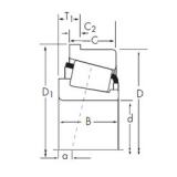 133,35 mm x 234,95 mm x 63,5 mm  Timken 95525/95925-B Rolamentos de rolos gravados