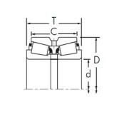 Timken 376X/372D Rolamentos de rolos gravados