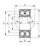 85 mm x 180 mm x 73 mm  FAG 3317-M Rolamentos de esferas de contacto angular