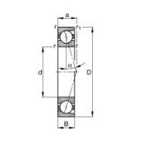 150 mm x 225 mm x 35 mm  FAG B7030-C-T-P4S Rolamentos de esferas de contacto angular