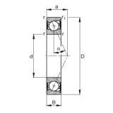 130 mm x 180 mm x 24 mm  FAG B71926-E-2RSD-T-P4S Rolamentos de esferas de contacto angular