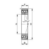 110 mm x 170 mm x 28 mm  FAG HSS7022-C-T-P4S Rolamentos de esferas de contacto angular