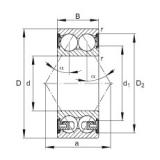 65 mm x 120 mm x 38,1 mm  FAG 3213-BD-2Z-TVH Rolamentos de esferas de contacto angular