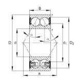 35 mm x 72 mm x 27 mm  FAG 3207-BD-2HRS-TVH Rolamentos de esferas de contacto angular