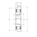 28,4 mm x 67 mm x 15 mm  NTN TM-SX06C45LHXLH1CS18PX1/L588 Rolamentos de esferas profundas